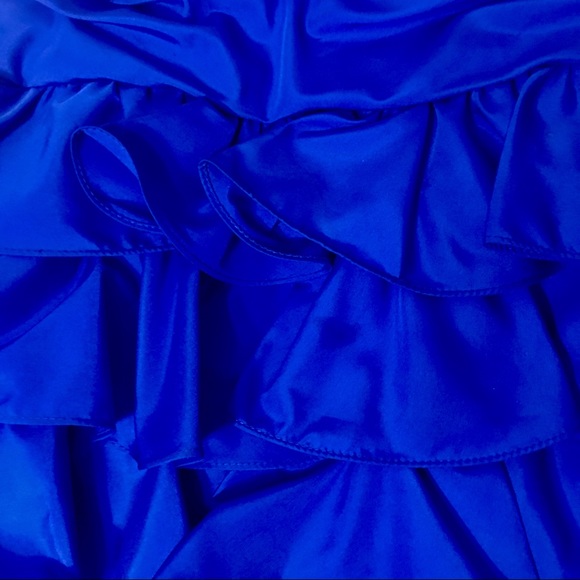 Royal Blue Ruffled Prom Dresd - Picture 8 of 8